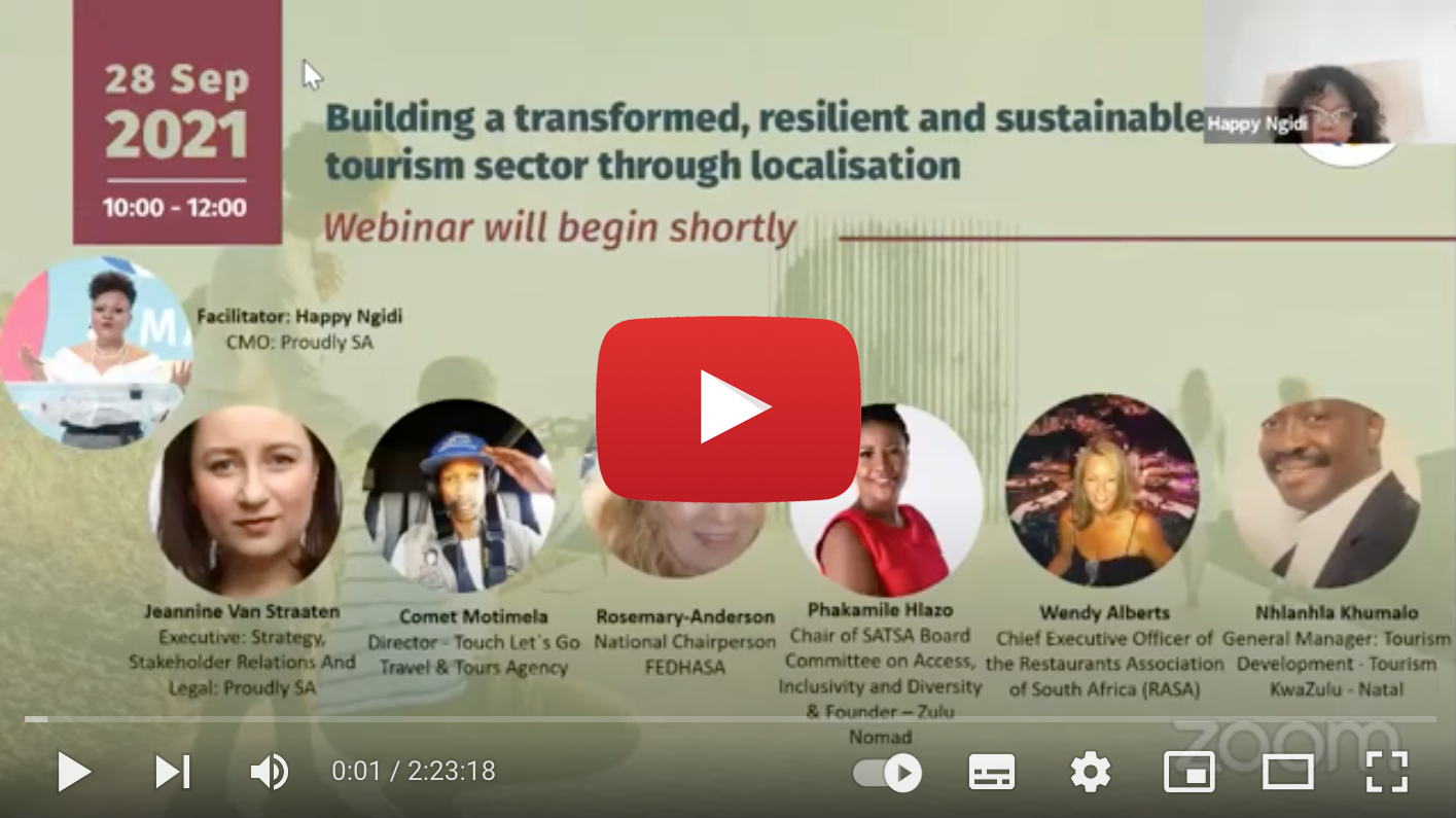 Building a transformed, resilient and sustainable tourism sector through localisation