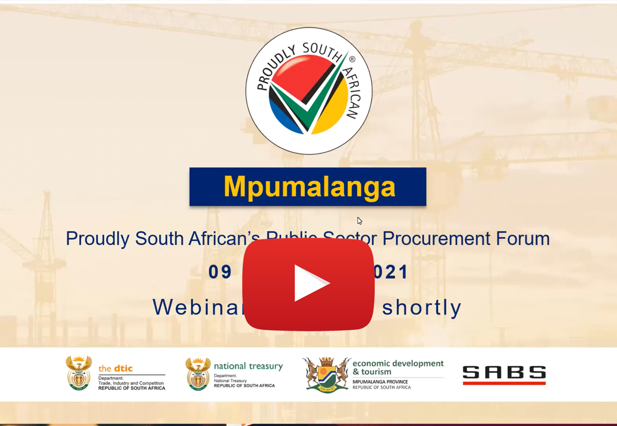 Proudly South African Public Sector Procurement Forum - Mpumalanga